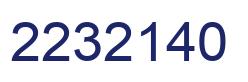 Number 2232140 blue image