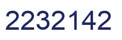 Number 2232142 blue image