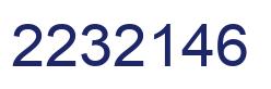 Number 2232146 blue image