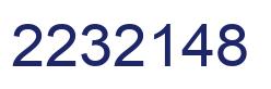 Number 2232148 blue image