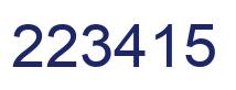 Número 223415 imagen azul