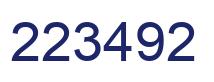 Number 223492 blue image