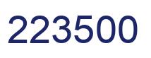 Number 223500 blue image