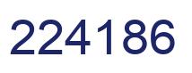 Number 224186 blue image