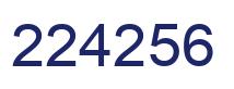 Number 224256 blue image