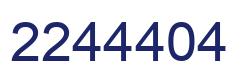 Number 2244404 blue image