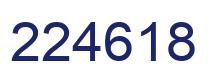 Number 224618 blue image