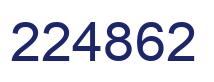 Number 224862 blue image