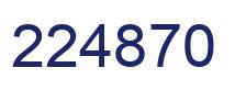 Number 224870 blue image