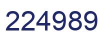 Number 224989 blue image