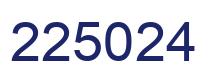 Number 225024 blue image