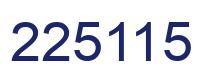 Number 225115 blue image