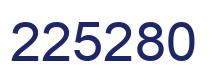 Number 225280 blue image
