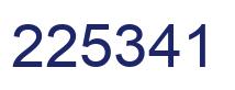 Number 225341 blue image