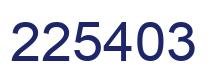 Number 225403 blue image