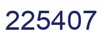 Number 225407 blue image