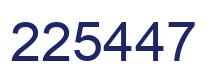 Number 225447 blue image