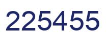 Number 225455 blue image