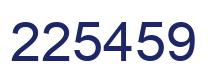 Number 225459 blue image