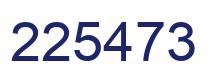Number 225473 blue image