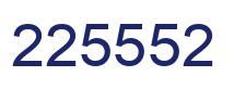 Number 225552 blue image