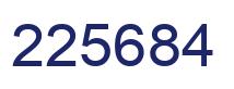 Number 225684 blue image