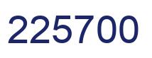 Número 225700 imagen azul