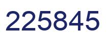 Number 225845 blue image