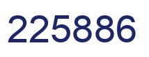 Number 225886 blue image
