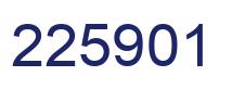 Number 225901 blue image