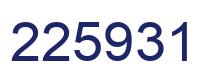 Number 225931 blue image