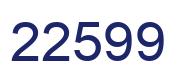 Number 22599 blue image