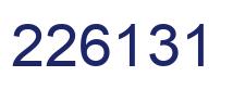 Number 226131 blue image