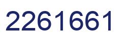 Number 2261661 blue image