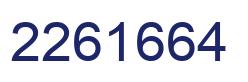Number 2261664 blue image