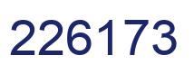 Number 226173 blue image