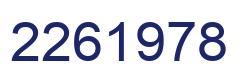 Number 2261978 blue image