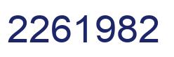 Number 2261982 blue image