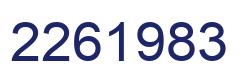 Number 2261983 blue image