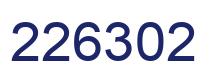 Number 226302 blue image