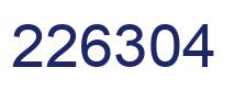 Number 226304 blue image