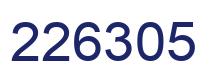 Number 226305 blue image