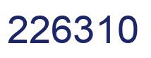 Number 226310 blue image