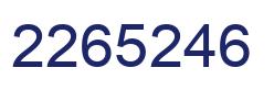 Number 2265246 blue image