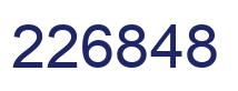 Number 226848 blue image