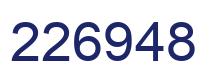 Number 226948 blue image