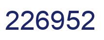 Number 226952 blue image