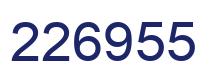 Number 226955 blue image