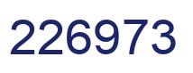 Number 226973 blue image