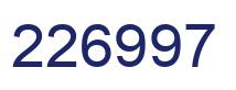 Number 226997 blue image